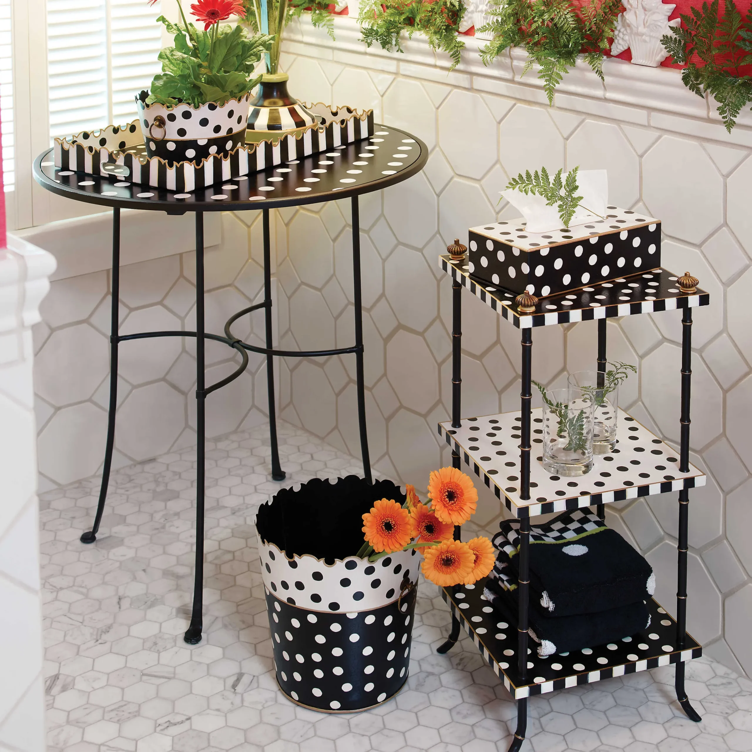 Dot Three Tier Table|MacKenzie-Childs Hot