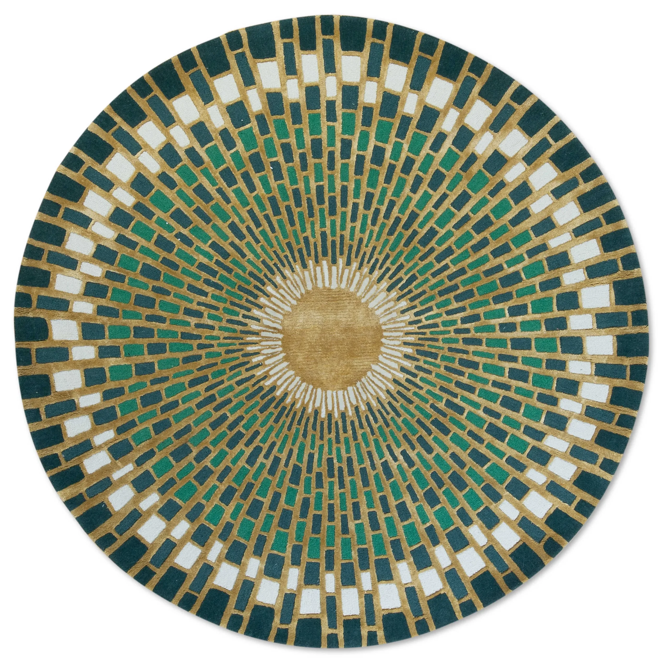 Emerald Sunburst Rug - 6' Round|MacKenzie-Childs Discount