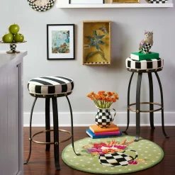 Flatiron Bar Stool - Black|MacKenzie-Childs Discount