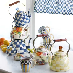 Flower Market 2 Quart Tea Kettle - White|MacKenzie-Childs Clearance