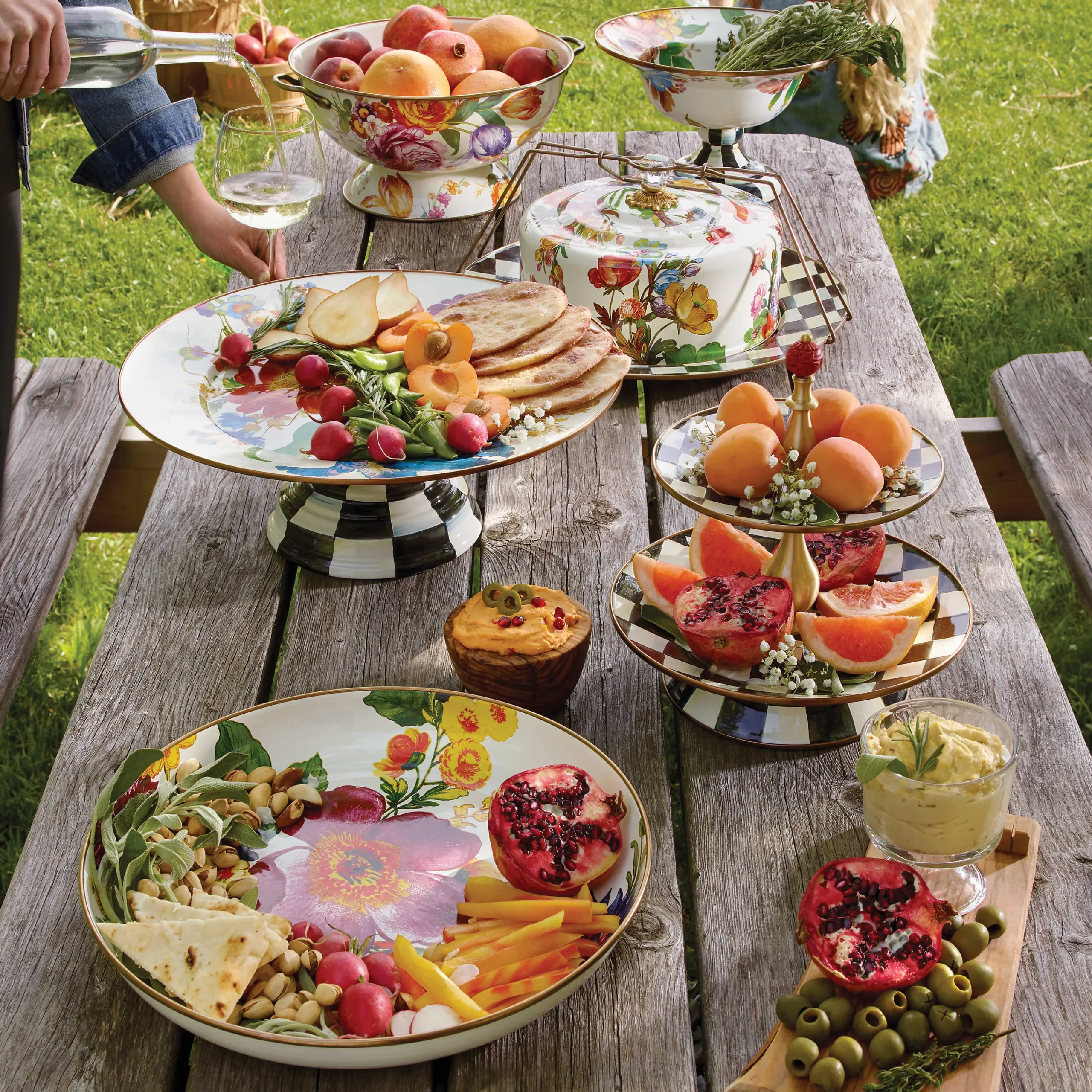 Flower Market Abundant Bowl - White|MacKenzie-Childs