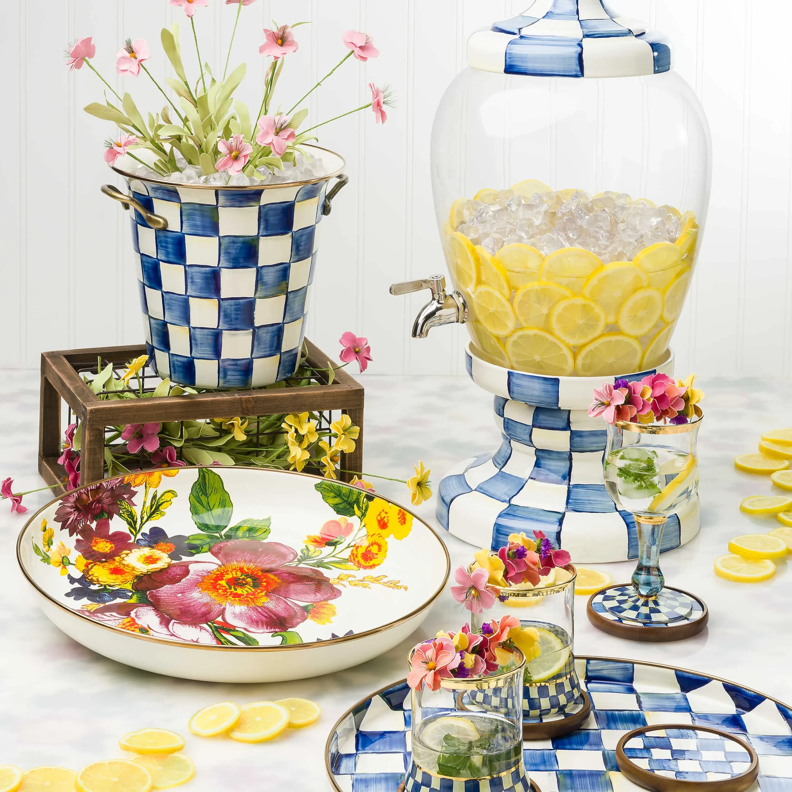 Flower Market Abundant Bowl - White|MacKenzie-Childs