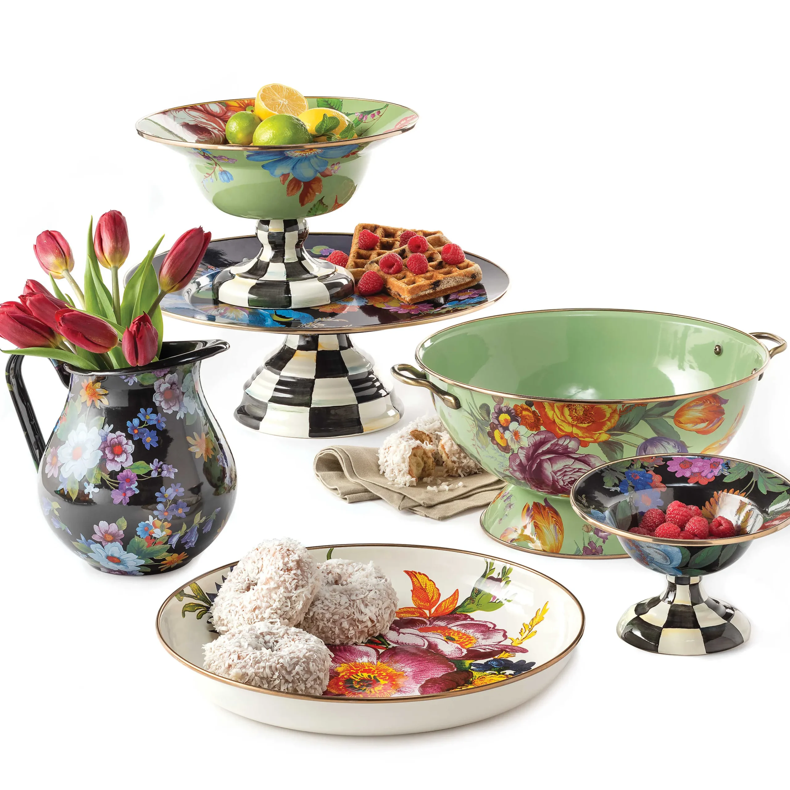 Flower Market Abundant Bowl - White|MacKenzie-Childs
