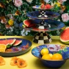 Flower Market Abundant Bowl - Lapis|MacKenzie-Childs Outlet