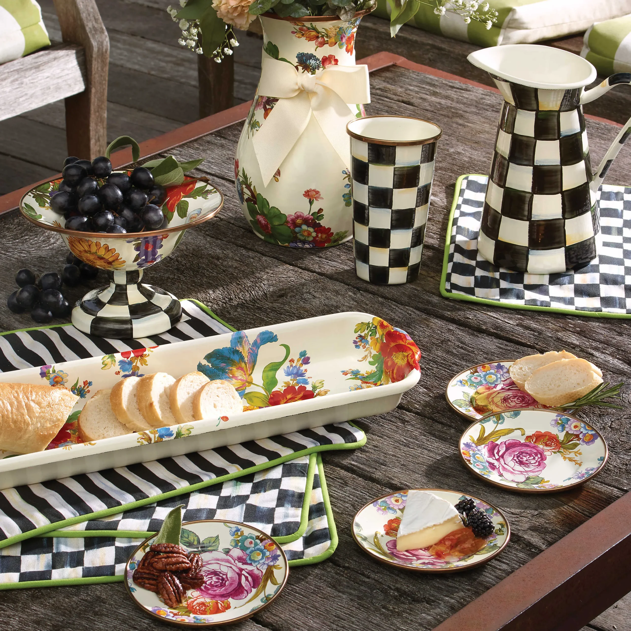 Flower Market Appetizer Plates - Set Of 4|MacKenzie-Childs Outlet
