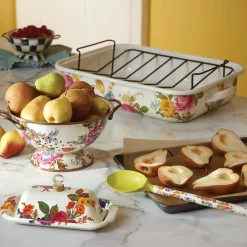 Flower Market Butter Box - White|MacKenzie-Childs Outlet