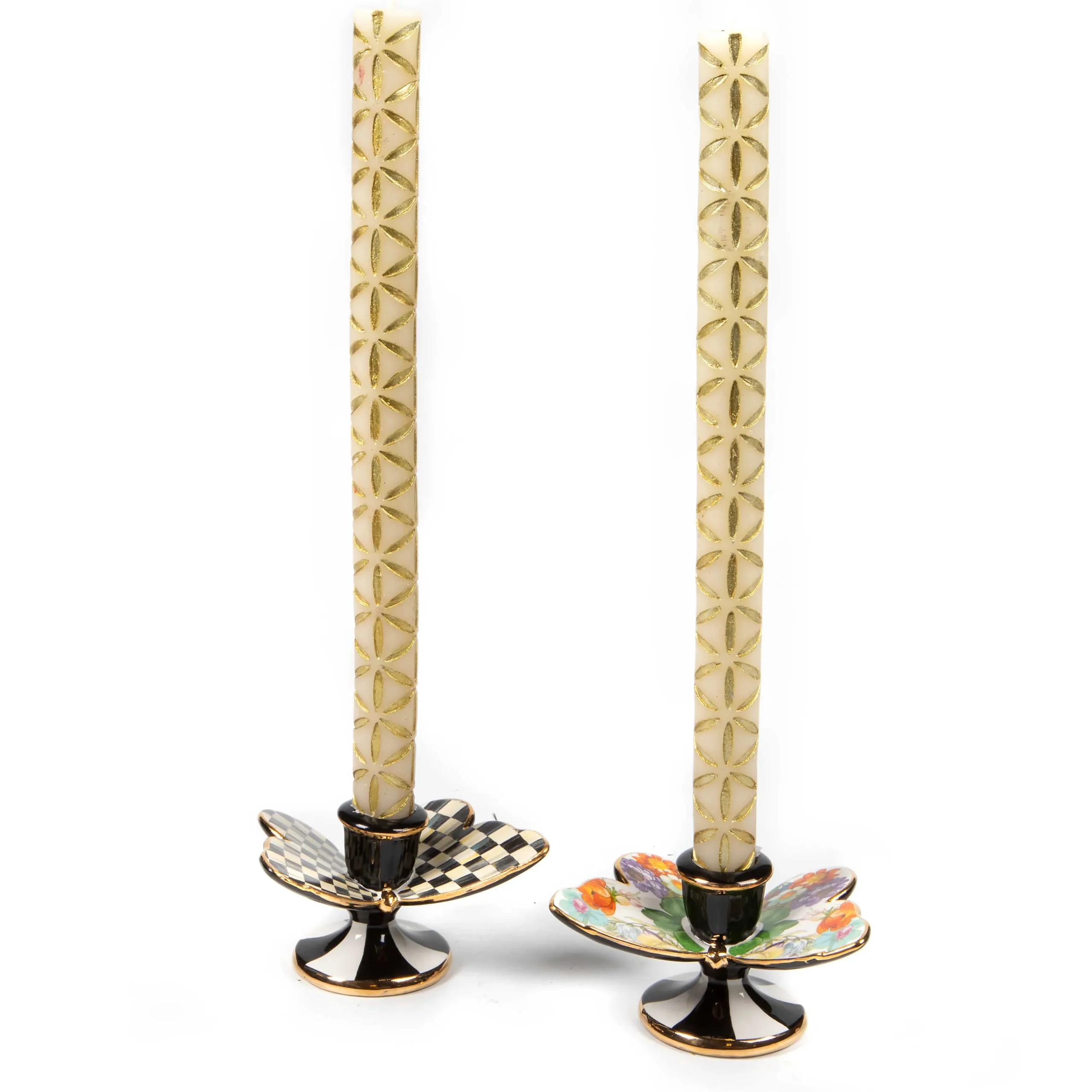 Flower Market Butterfly Candle Holders - Set Of 2|MacKenzie-Childs