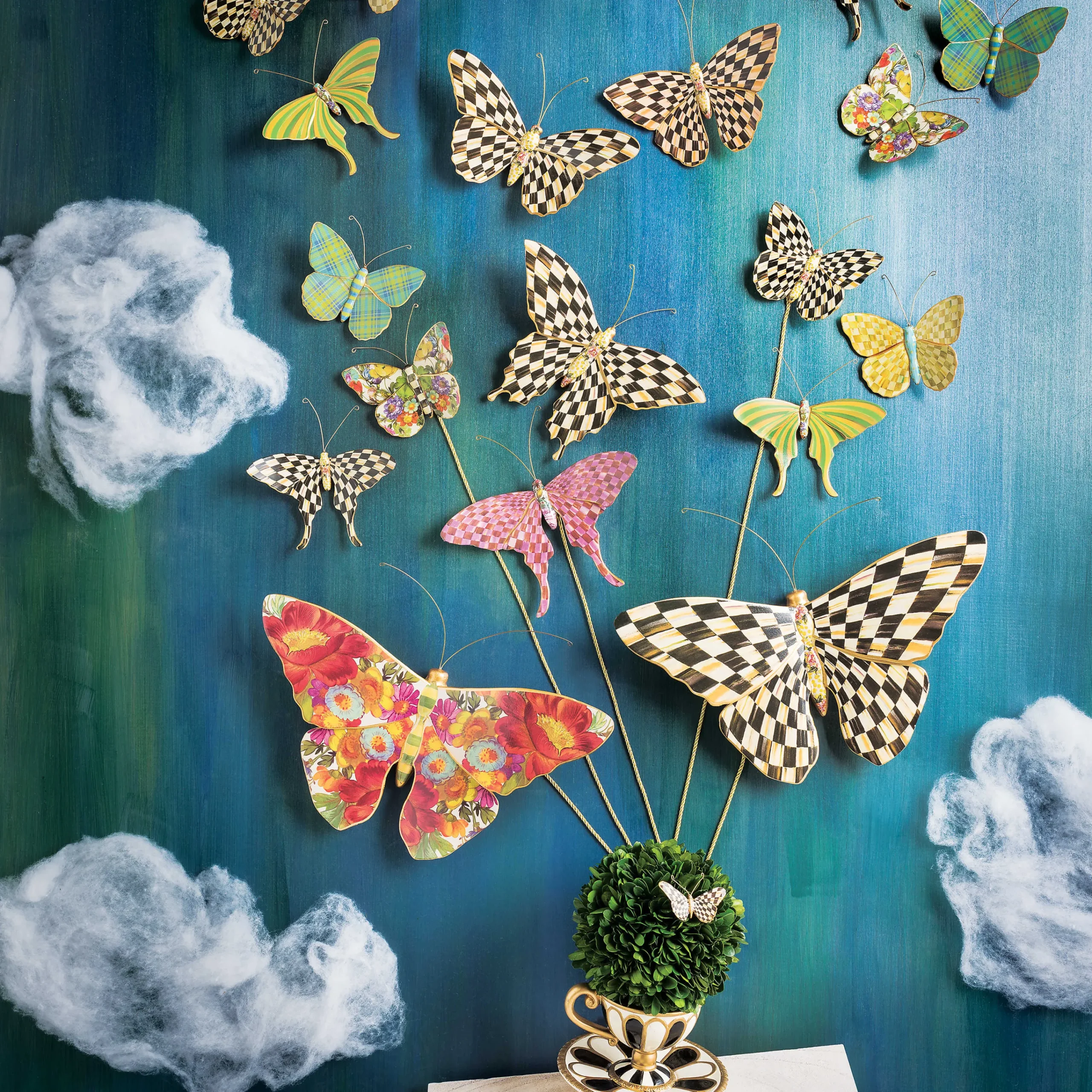Flower Market Butterfly Wall Decor|MacKenzie-Childs Best