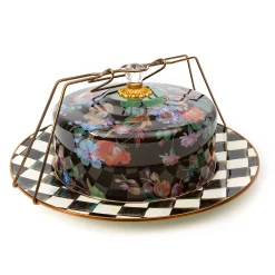 Flower Market Cake Carrier - Black|MacKenzie-Childs Hot