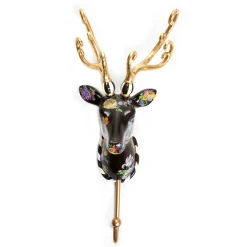 Flower Market Deer Hook - Black|MacKenzie-Childs Best