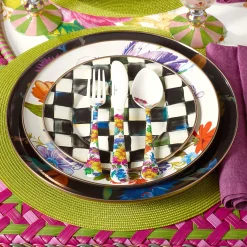 Flower Market Dinner Plate - White|MacKenzie-Childs Outlet