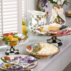 Flower Market Dinner Plate - White|MacKenzie-Childs Outlet
