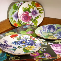 Flower Market Dinner Plate - White|MacKenzie-Childs Outlet
