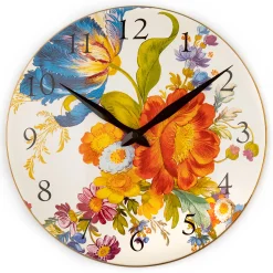 Flower Market Enamel Clock|MacKenzie-Childs