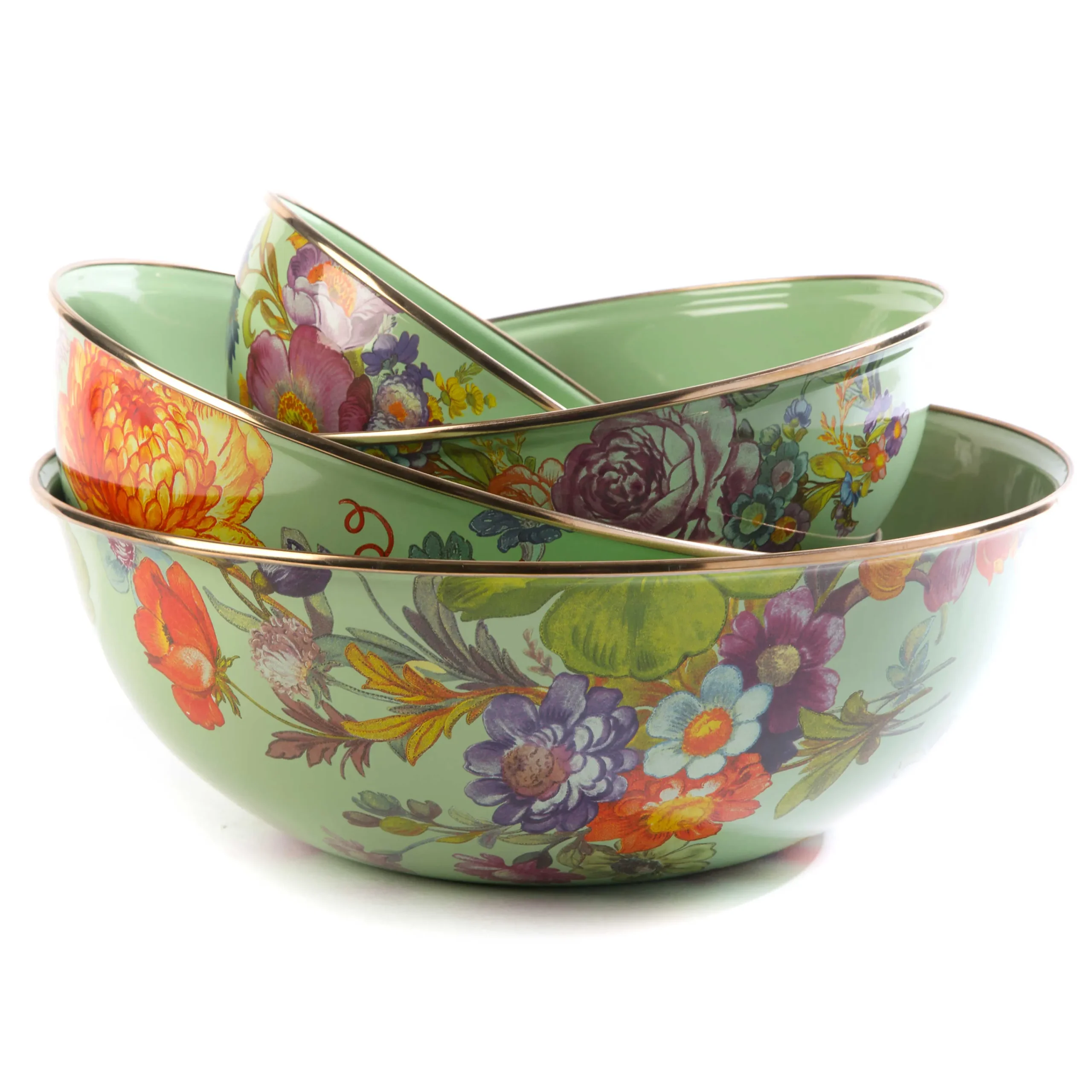 Flower Market Extra Large Everyday Bowl - Green|MacKenzie-Childs Sale