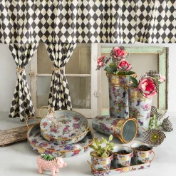 Flower Market Galvanized Serving Trays - Set Of 2|MacKenzie-Childs Outlet