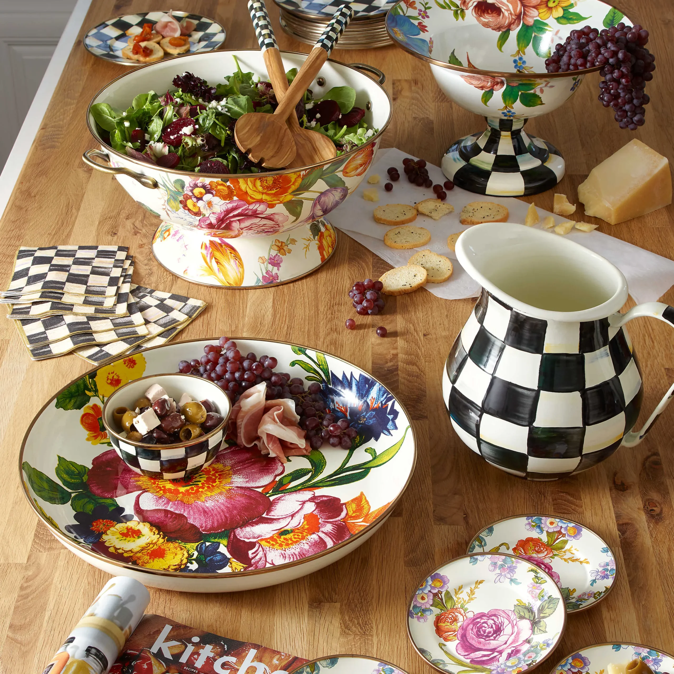 Flower Market Large Compote - White|MacKenzie-Childs New