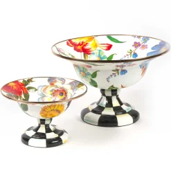 Flower Market Large Compote - White|MacKenzie-Childs New