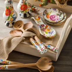Flower Market Large Salt & Pepper Shakers - White|MacKenzie-Childs Discount