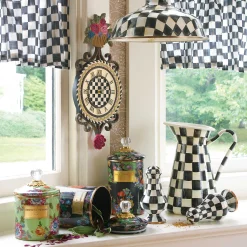 Flower Market Medium Canister - Black|MacKenzie-Childs Sale