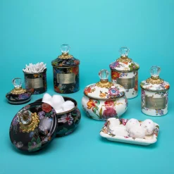 Flower Market Mini Canister - White|MacKenzie-Childs Hot