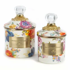 Flower Market Mini Canister - White|MacKenzie-Childs Hot
