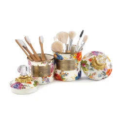 Flower Market Mini Canister - White|MacKenzie-Childs Hot