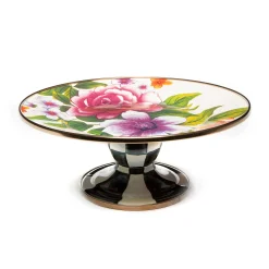 Flower Market Mini Pedestal Platter - White|MacKenzie-Childs