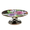 Flower Market Mini Pedestal Platter - Black|MacKenzie-Childs Outlet