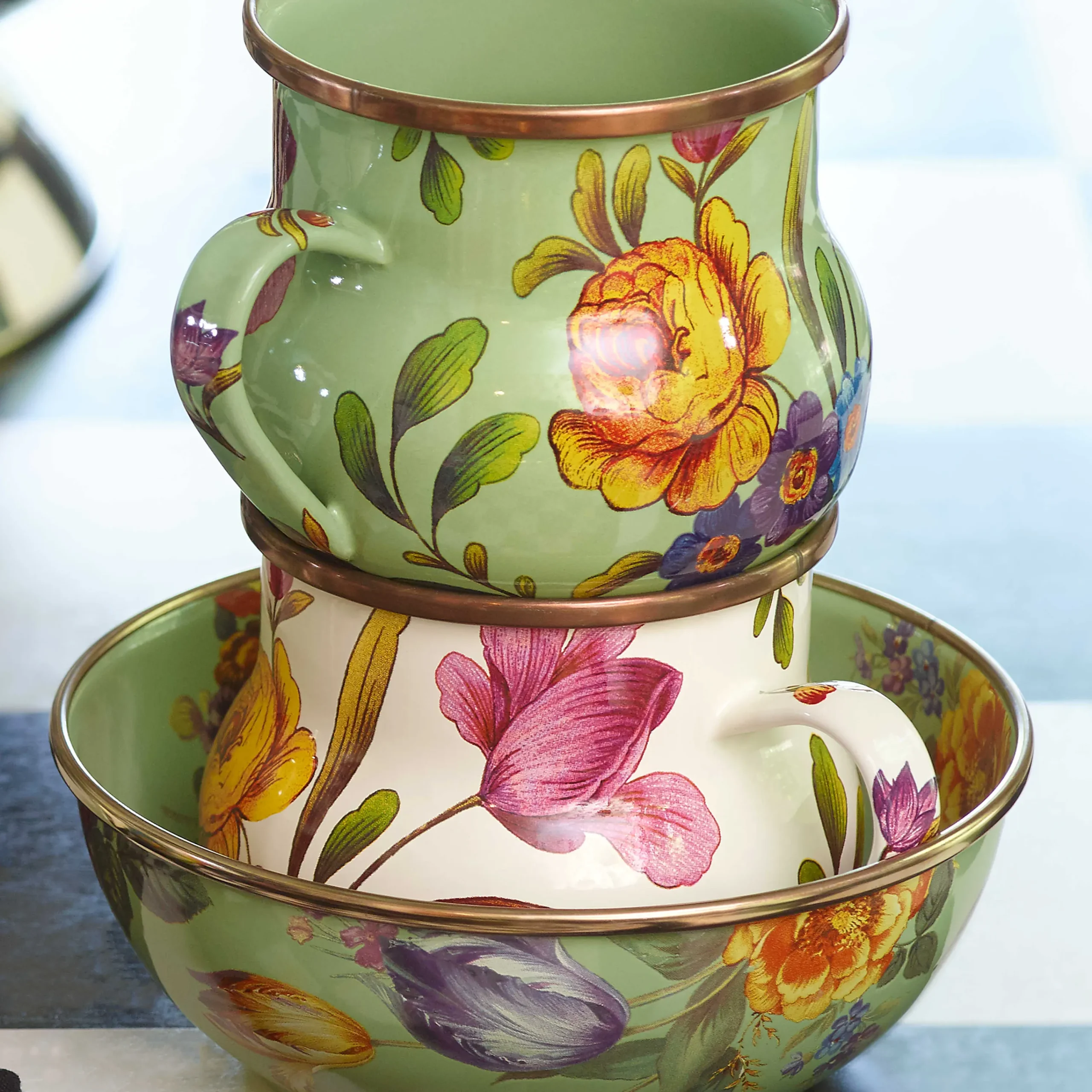 Flower Market Mug - White|MacKenzie-Childs Best