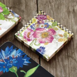 Flower Market Paper Napkins - Cocktail - White|MacKenzie-Childs Discount