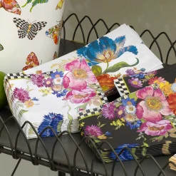 Flower Market Paper Napkins - Cocktail - White|MacKenzie-Childs Discount