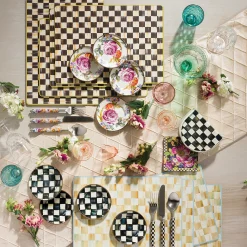 Flower Market Paper Napkins - Cocktail - Black|MacKenzie-Childs Clearance