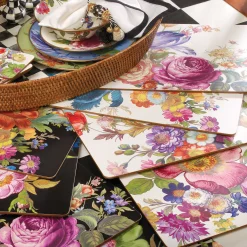 Flower Market Placemats - White - Set Of 4|MacKenzie-Childs Sale