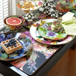 Flower Market Placemats - Black - Set Of 4|MacKenzie-Childs Best