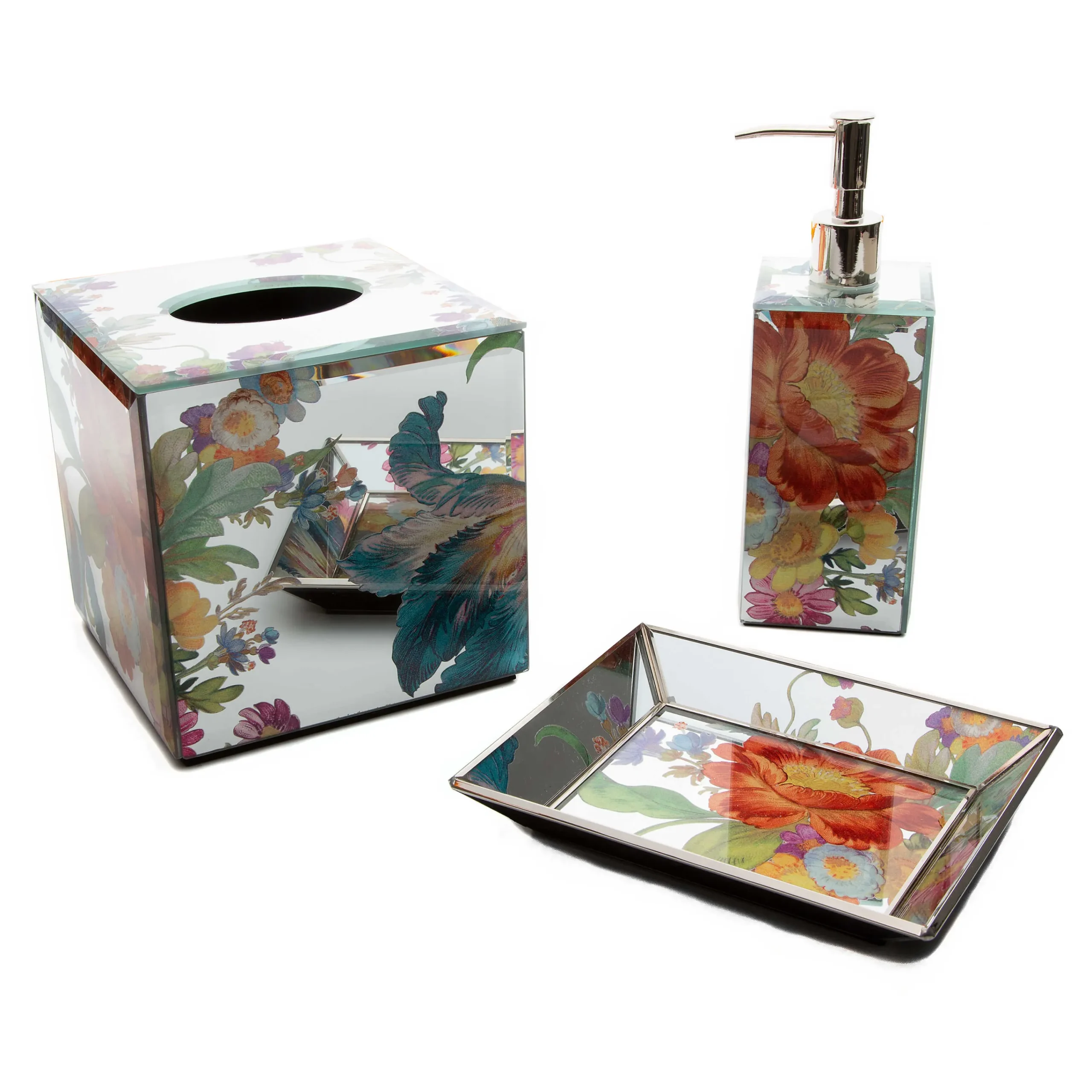 Flower Market Reflections Tray|MacKenzie-Childs