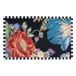 Flower Market Reflections Rug - Black - 3' X 5'|MacKenzie-Childs