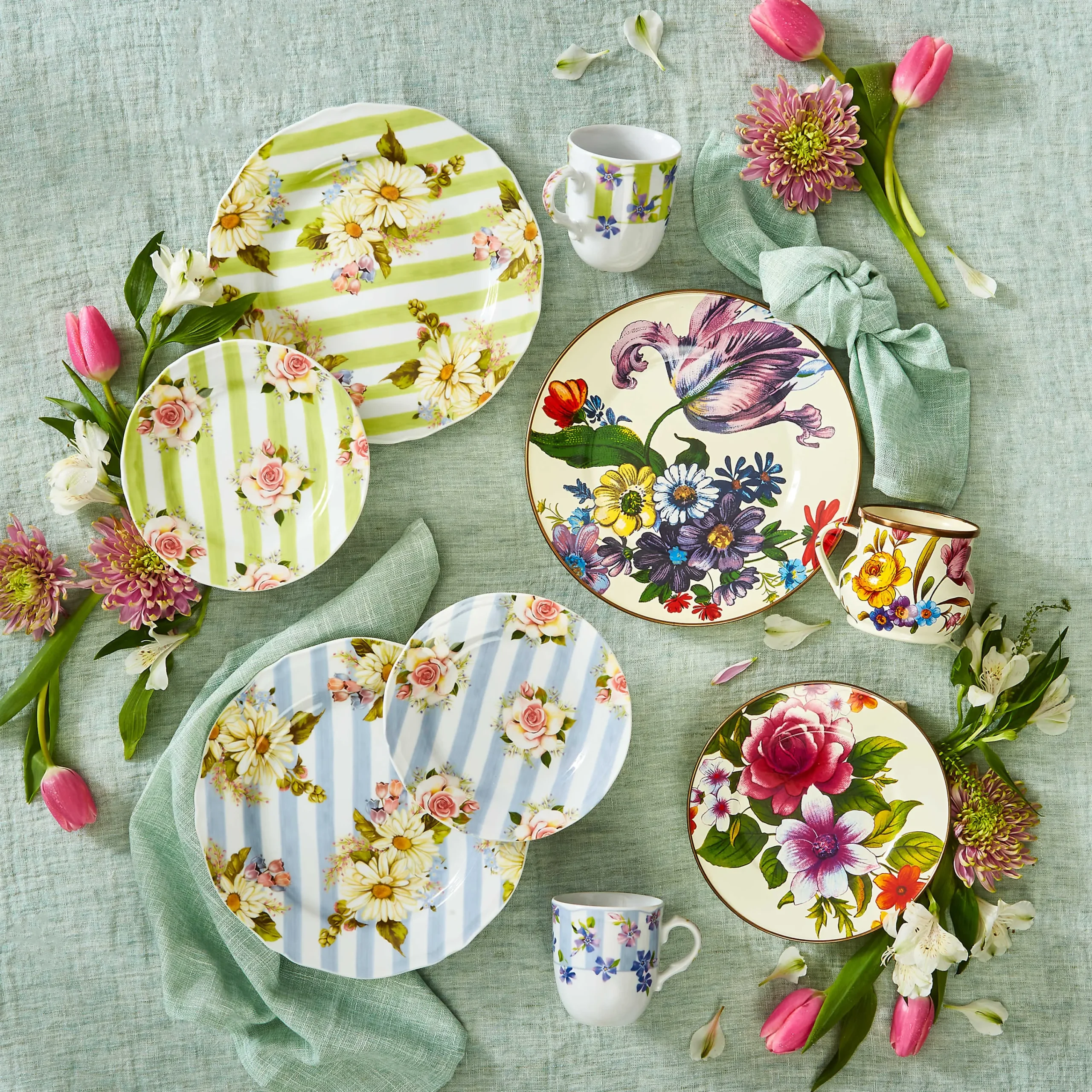 Flower Market Salad/Dessert Plate - White|MacKenzie-Childs Best