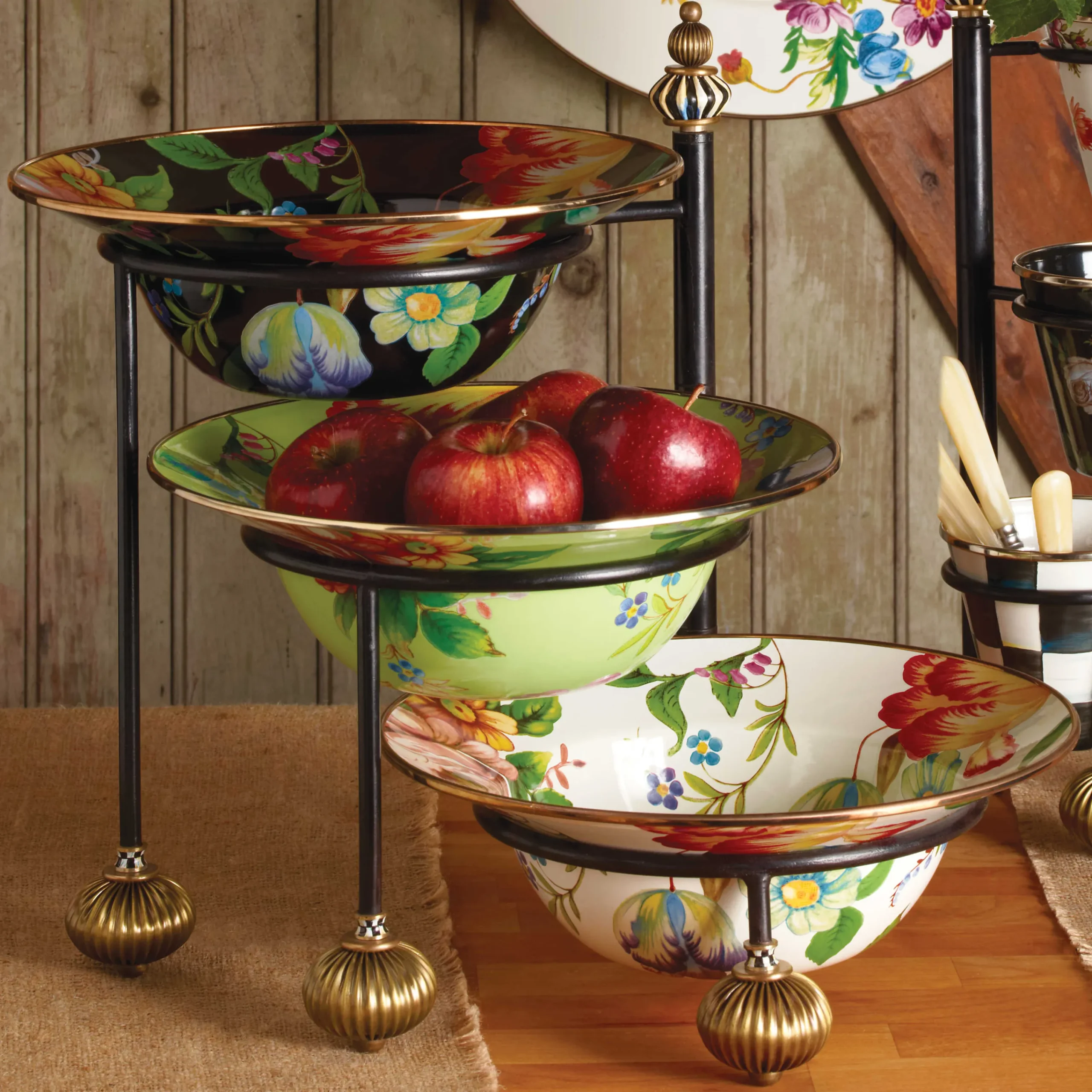 Flower Market Serving Bowl - White|MacKenzie-Childs Discount
