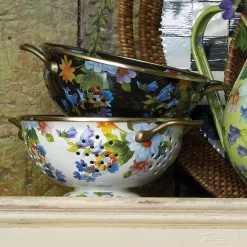 Flower Market Small Colander - White|MacKenzie-Childs Sale