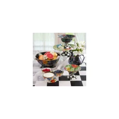 Flower Market Small Compote - Black|MacKenzie-Childs Best