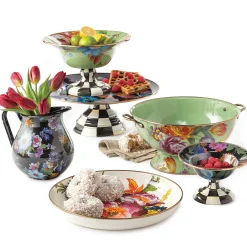 Flower Market Small Compote - Black|MacKenzie-Childs Best