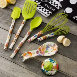 Flower Market Spoon Rest - White|MacKenzie-Childs New