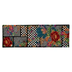 Flower Market Trellis Rug - Black - 2'8" X 8' Runner|MacKenzie-Childs Outlet