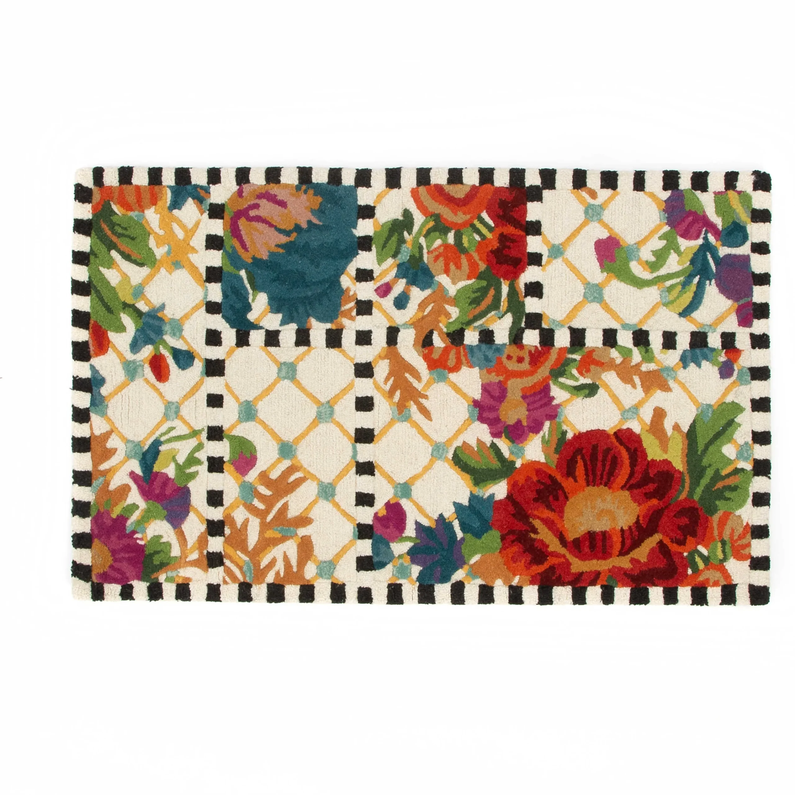 Flower Market Trellis Rug - Ivory - 2'3" X 3'9"|MacKenzie-Childs