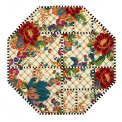 Flower Market Trellis Rug - Ivory - 6' Octagon|MacKenzie-Childs Discount