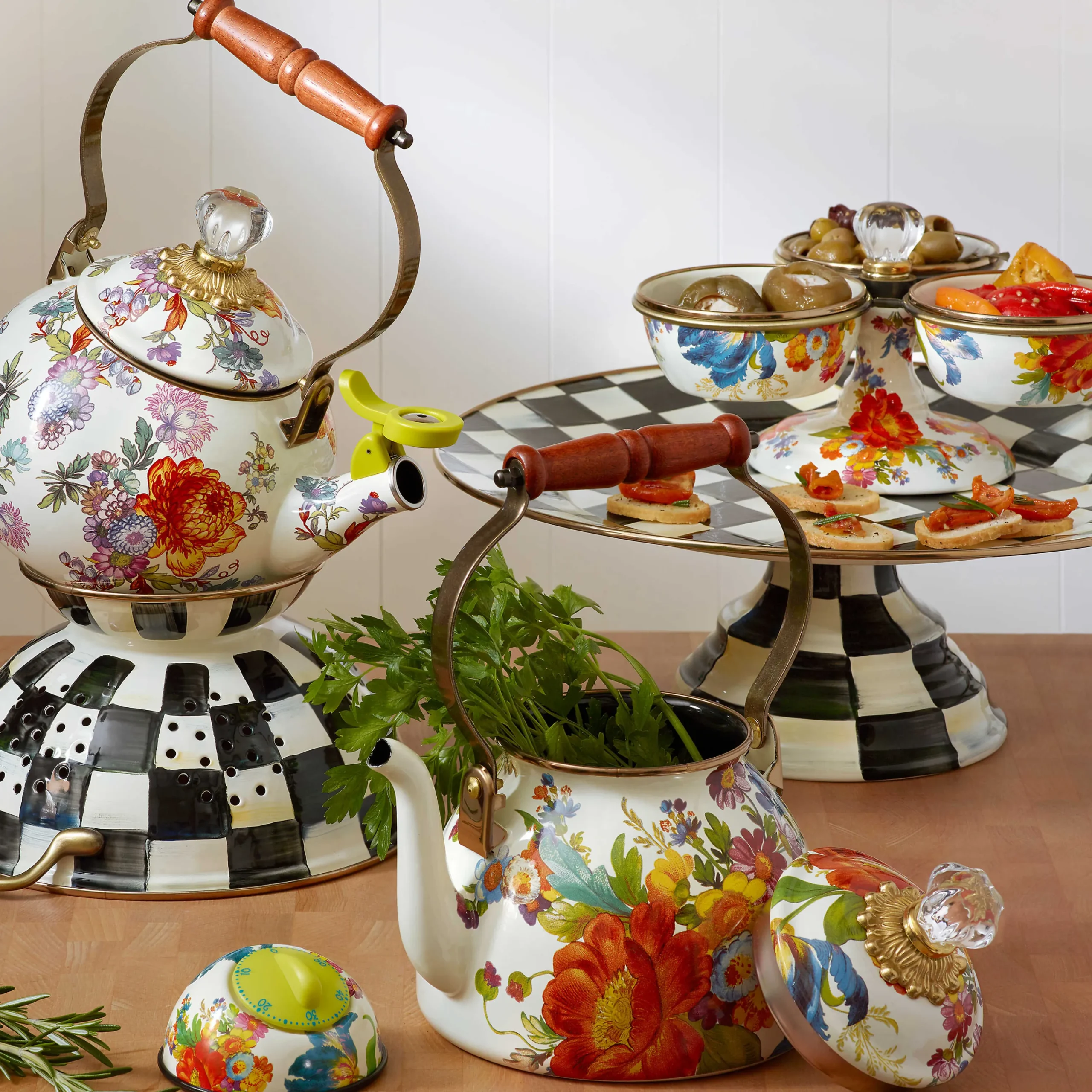 Flower Market Whistling Tea Kettle|MacKenzie-Childs Outlet