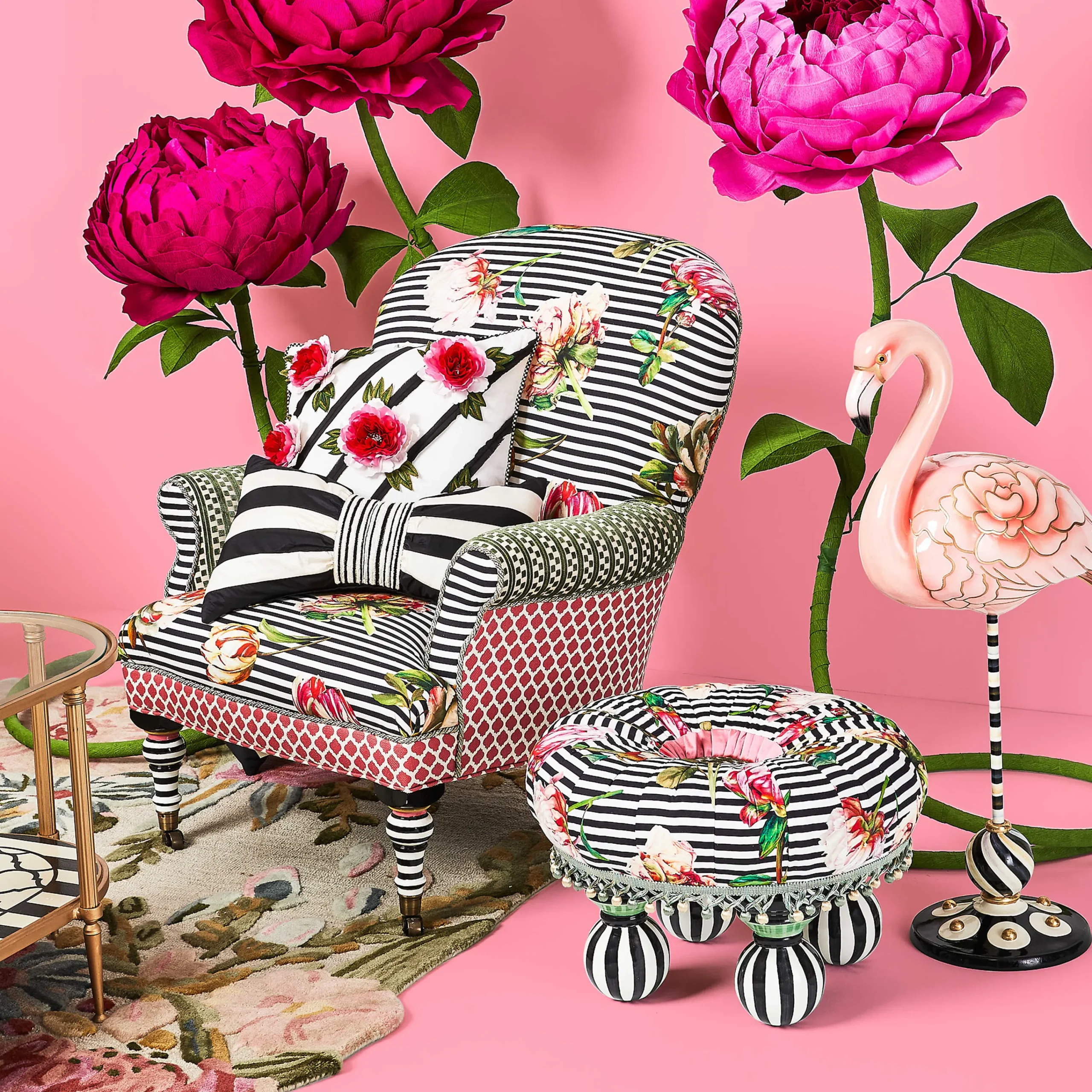 Flower Show Tuffet|MacKenzie-Childs Online