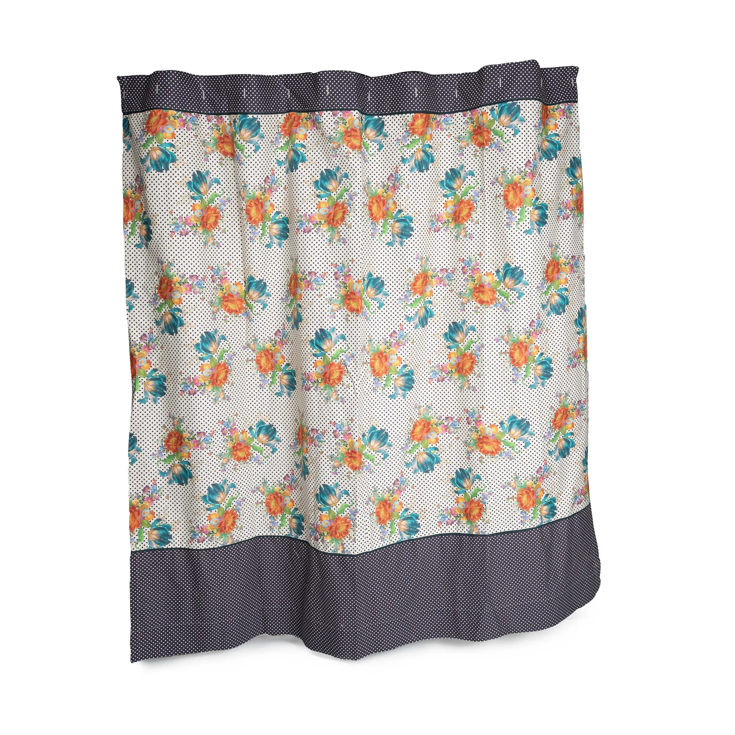 Flowers & Dots Shower Curtain|MacKenzie-Childs