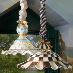 Fluted Hanging Lamp - Courtly Check|MacKenzie-Childs Hot